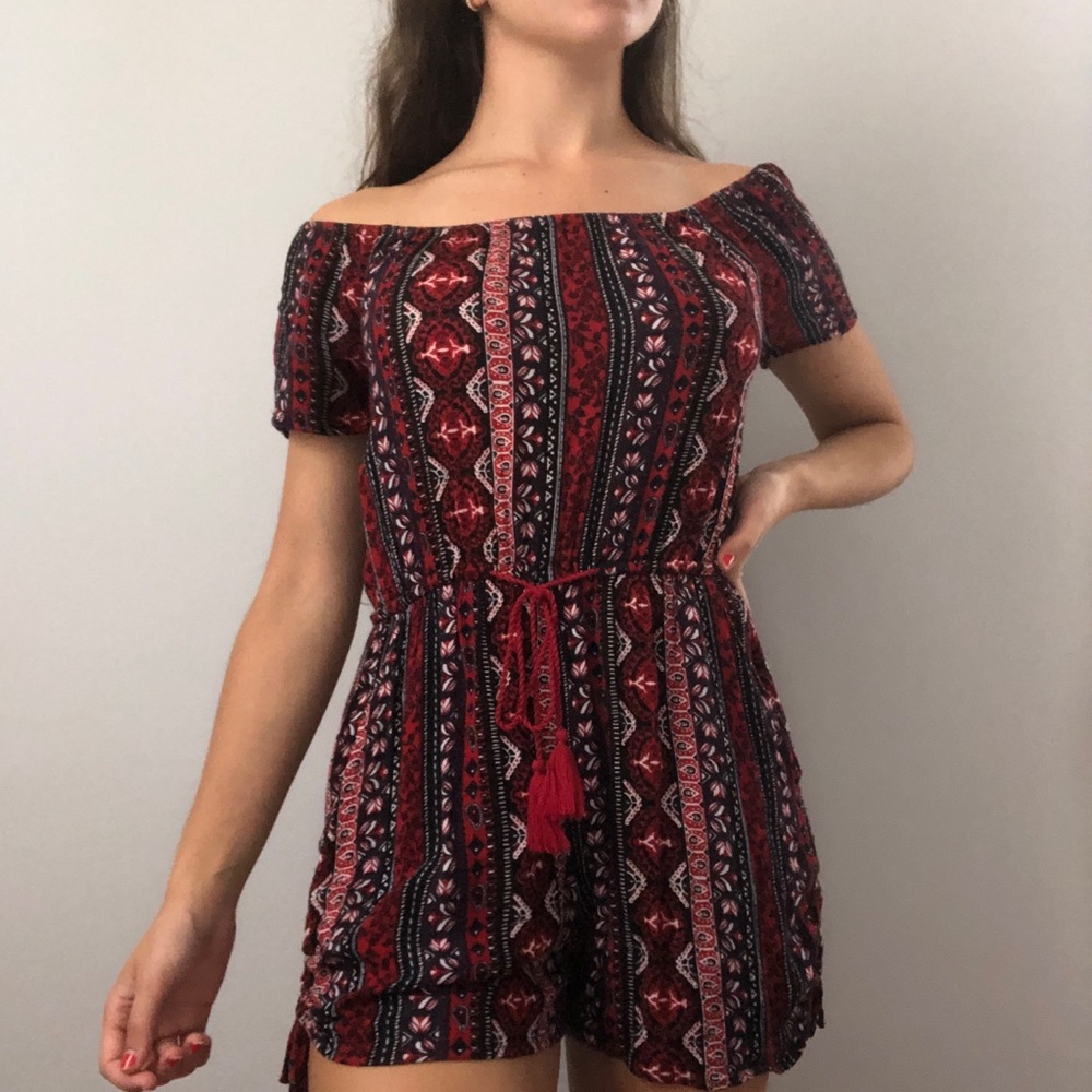 Off the Shoulder H&M Romper with Pockets